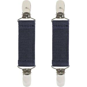 Hold’Em 1” Boot Straps Leg Pant Stirrup Elastic Extra Heavy Clips - Navy Blue
